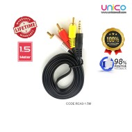 Mini Jack Male 3.5mm to RCA 3 IN 1 AUX Cable -1.5Meter