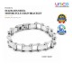 Premium Stainless Steel Motorcycle Chain Bracelet for Men – Silver Biker Link Bracelet 21.3CM