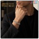 Premium Stainless Steel Motorcycle Chain Bracelet for Men – Silver Biker Link Bracelet 21.3CM