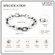 Premium Stainless Steel Paperclip Link Bracelet for Men & Women – Polished Fashion Chain Jewelry