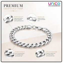 Premium Stainless Steel Cuban Link Bracelet for Men