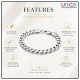 Premium Stainless Steel Cuban Link Bracelet for Men
