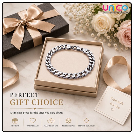 Premium Stainless Steel Cuban Link Bracelet for Men