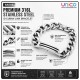 316L Stainless Steel Men's ID Chain Bracelet Heavy Duty Cuban Link Bracelet Silver Wrist Bracelet for Men Fashion Jewelry
