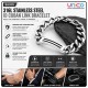 316L Stainless Steel Men's ID Chain Bracelet Heavy Duty Cuban Link Bracelet Silver Wrist Bracelet for Men Fashion Jewelry
