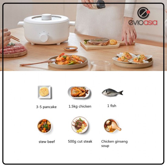(Merry Christmas)Multifunction 3 Litre Electric HotPot with Natural Ceramic (Merry Christmas)Multifunction 3 Litre Electric HotPot with Natural Ceramic
