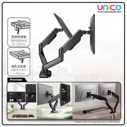 Dual Screen Gas Spring Monitor Stand 17–32 Inch – Flexible, Heavy Duty Desk Mount for 2–10kg