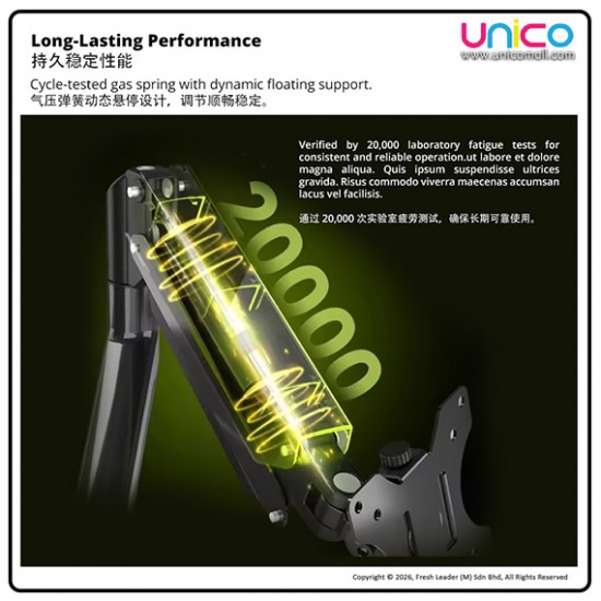 Dual Screen Gas Spring Monitor Stand 17–32 Inch – Flexible, Heavy Duty Desk Mount for 2–10kg