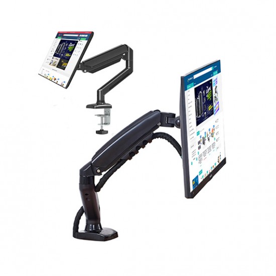 Desk-Mounted Monitor Arm with Gas Spring – Supports 17–30" Screens