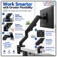 Desk-Mounted Monitor Arm with Gas Spring – Supports 17–30" Screens