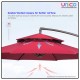 Large 2.7m Patio Sunshade Umbrella – Wind-Resistant Outdoor Umbrella with Heavy 65kg Base for Garden & Café
