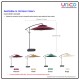 Large 2.7m Patio Sunshade Umbrella – Wind-Resistant Outdoor Umbrella with Heavy 65kg Base for Garden & Café