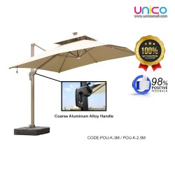 Premium Roman Umbrella 2.5m/3m: Stylish Shade with 165kg Water Tank Base