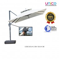 Ultimate Outdoor Roman Umbrella: 2.5m/3m with 165kg Water Tank Base