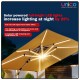 Premium 3 Meter Garden Umbrella with Solar Lights – Durable Wind-Resistant Double-Top Design