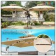 Premium 3 Meter Garden Umbrella with Solar Lights – Durable Wind-Resistant Double-Top Design