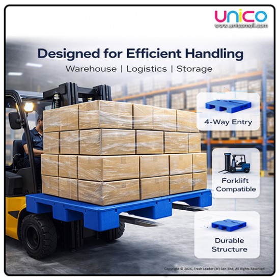 HD Plastic Pallet 2T 1200x1000x140mm Non-Reinforced Heavy Duty