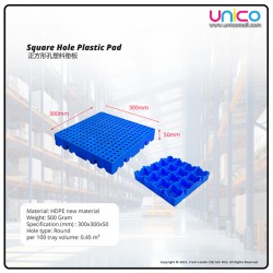 Durable Square Mesh Pallet Board 30x30x5cm – Strong Plastic Floor Panel for Home & Warehouse