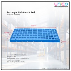 Durable Rectangle Mesh Moisture-Proof Board 1m x 0.6m – Heavy-Duty Waterproof Panel
