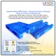 Industrial-Grade HDPE Pallet (Blue) – Durable Grid Deck, 3-Stringer Base for Storage & Transport