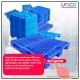 Industrial-Grade HDPE Pallet (Blue) – Durable Grid Deck, 3-Stringer Base for Storage & Transport