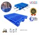 Heavy-Duty HDPE Plastic Pallet with Steel Pipe Reinforcement – 3-Runner, 4-Way Forklift Access