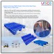 Heavy-Duty HDPE Plastic Pallet with Steel Pipe Reinforcement – 3-Runner, 4-Way Forklift Access