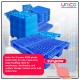 Heavy-Duty HDPE Plastic Pallet with Steel Pipe Reinforcement – 3-Runner, 4-Way Forklift Access