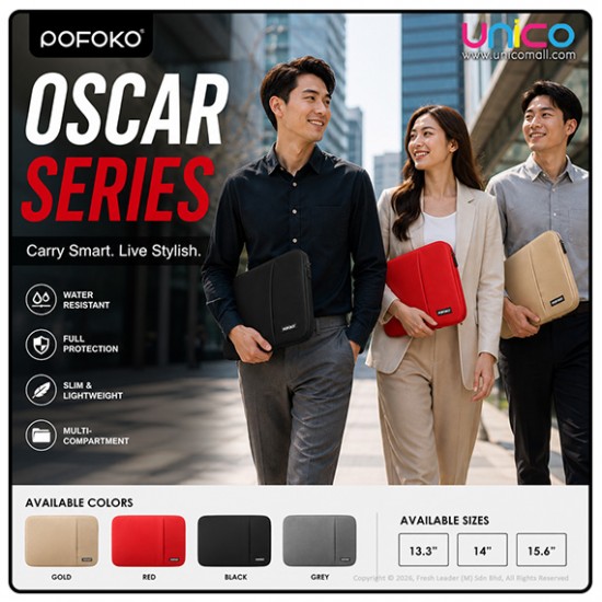 POFOKO Laptop Sleeve Bag Oscar Series 13–15.6” Waterproof Case