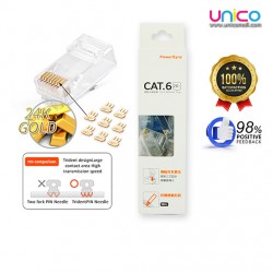 PowerSync RJ45 Ethernet Crystal Heads – 20pcs Gold-Plated Connectors for Fast and Stable Network Transmission