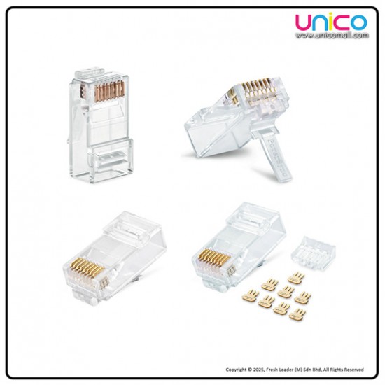 PowerSync RJ45 Ethernet Crystal Heads – 20pcs Gold-Plated Connectors for Fast and Stable Network Transmission PowerSync RJ45 Ethernet Crystal Heads – 20pcs Gold-Plated Connectors for Fast and Stable Network Transmission