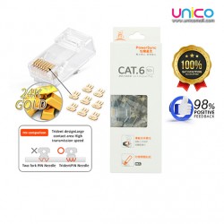 PowerSync RJ45 Ethernet Crystal Heads – 20pcs Gold-Plated Connectors for Fast and Stable Network Transmission