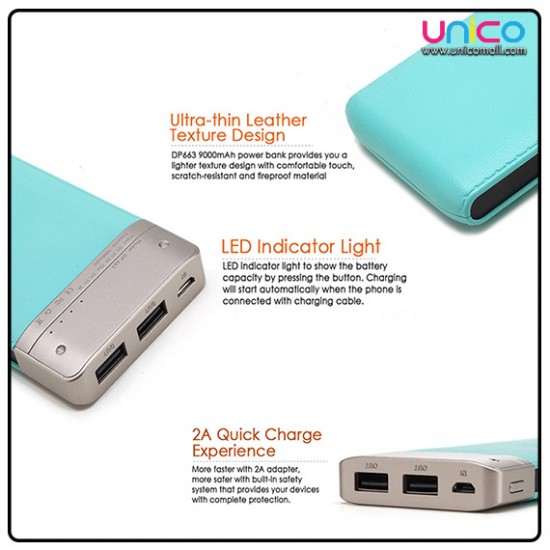 G-SMAR 9000mAh Powerbank - Dual Port, 2A Quick Charge | Portable Battery Charger