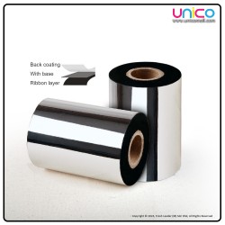 Unicomall's Top-Quality 110mm x 300m Resin Ribbons for Barcode Printing