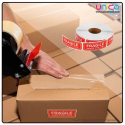 Fragile Warning Label Sticker 1" x 3" – Handle with Care Shipping Stickers