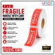 Fragile Warning Label Sticker 1" x 3" – Handle with Care Shipping Stickers