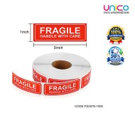 Fragile Warning Label Sticker 1" x 3" – Handle with Care Shipping Stickers