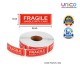 Fragile Warning Label Sticker 1" x 3" – Handle with Care Shipping Stickers