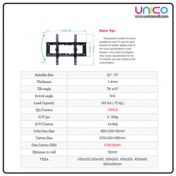 Universal 32-75 Inch TV Wall Mount Bracket | Adjustable 15 Degree Tilt