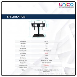 Sturdy TV Stand for 32-65 Inch LCD/LED Screens – Universal & Adjustable Base Bracket