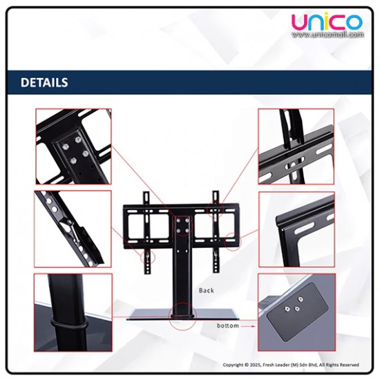 Sturdy TV Stand for 32-65 Inch LCD/LED Screens – Universal & Adjustable Base Bracket Sturdy TV Stand for 32-65 Inch LCD/LED Screens – Universal & Adjustable Base Bracket