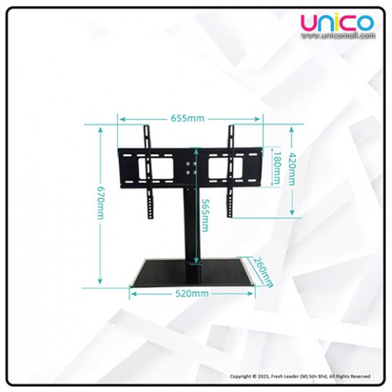 Sturdy TV Stand for 32-65 Inch LCD/LED Screens – Universal & Adjustable Base Bracket Sturdy TV Stand for 32-65 Inch LCD/LED Screens – Universal & Adjustable Base Bracket