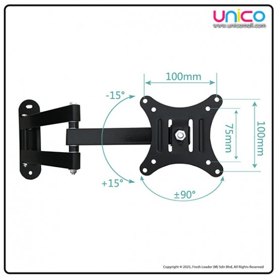 Retractable TV Wall Bracket Suitable for 14” – 27” Retractable TV Wall Bracket Suitable for 14” – 27”
