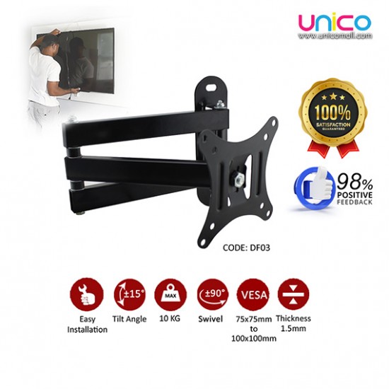 Retractable TV Wall Bracket Suitable for 14” – 27” Retractable TV Wall Bracket Suitable for 14” – 27”