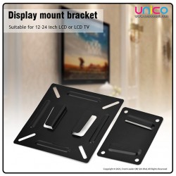 Slim Wall Mount for 14 to 24 Inch TVs – Universal Flat Panel Bracket with Hardware