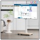 Stylish Pearl White TV Stand – Mobile Rolling Trolley for 32–75 Inch Flat Panel TVs