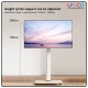 Stylish Pearl White TV Stand – Mobile Rolling Trolley for 32–75 Inch Flat Panel TVs