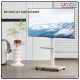 Mobile TV Stand with Shelf, Elegant White – Rolling Floor Trolley Mount for 32–75 Inch Flat & Curved TVs