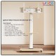 Mobile TV Stand with Shelf, Elegant White – Rolling Floor Trolley Mount for 32–75 Inch Flat & Curved TVs