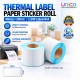 40x20mm Thermal Label Roll, 1,200 Sticker Labels for Home & Office